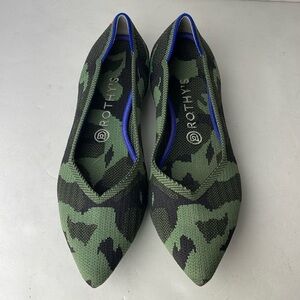 Rothy’s The Point Camo Green Flats